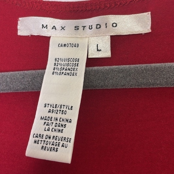 Max Studio ruched cross details red dress - Picture 6 of 7